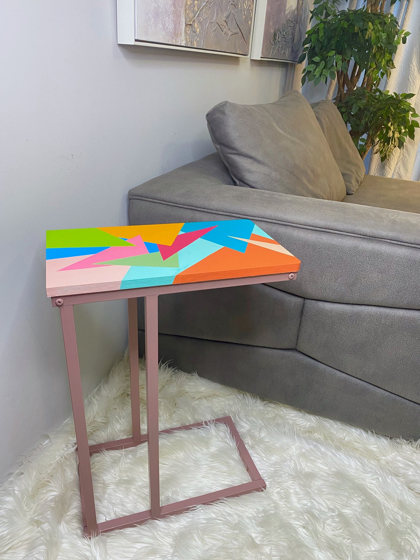 Pastels Me, Please! - C Shaped Side Table