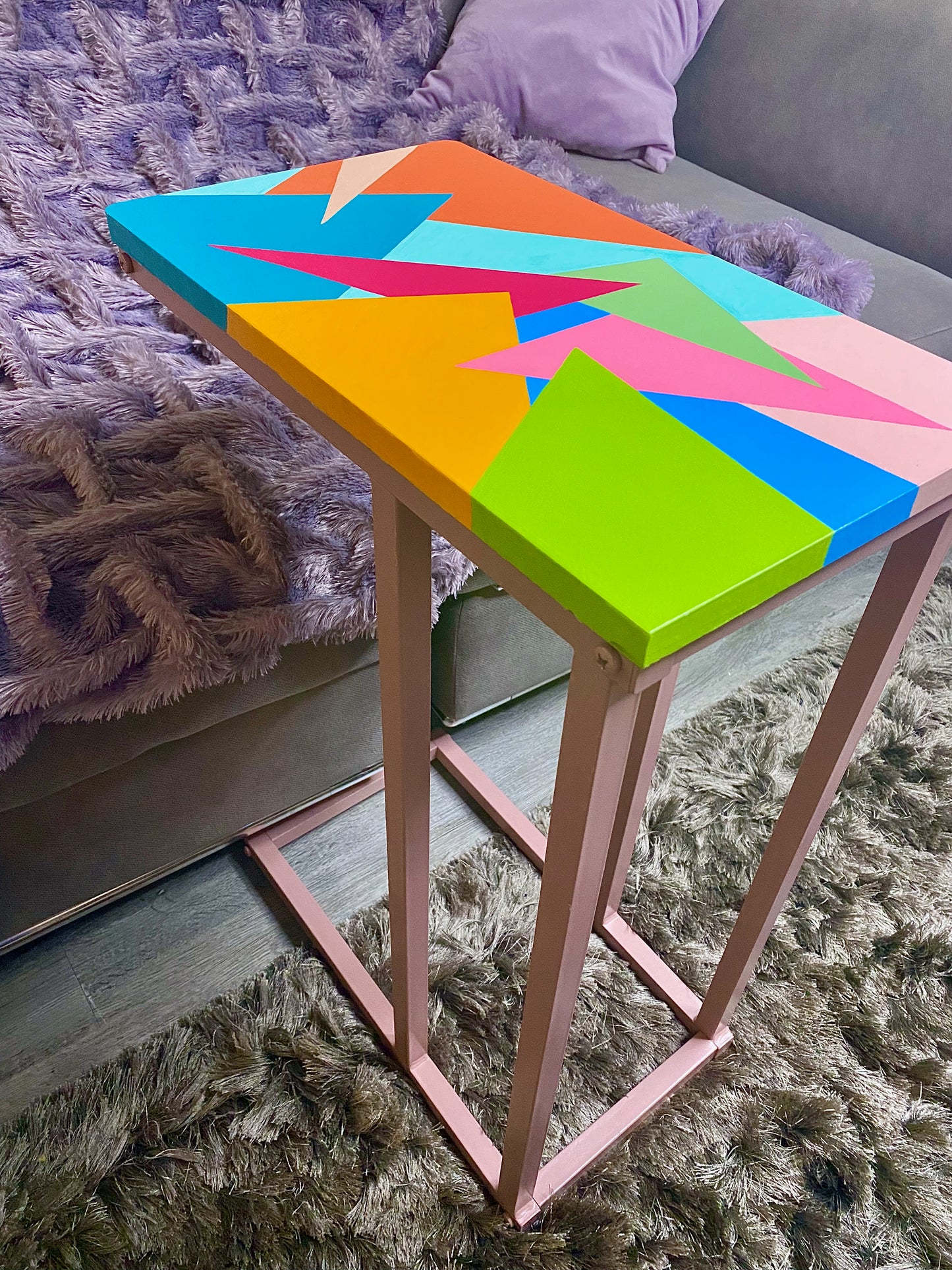 Pastels Me, Please! - C Shaped Side Table