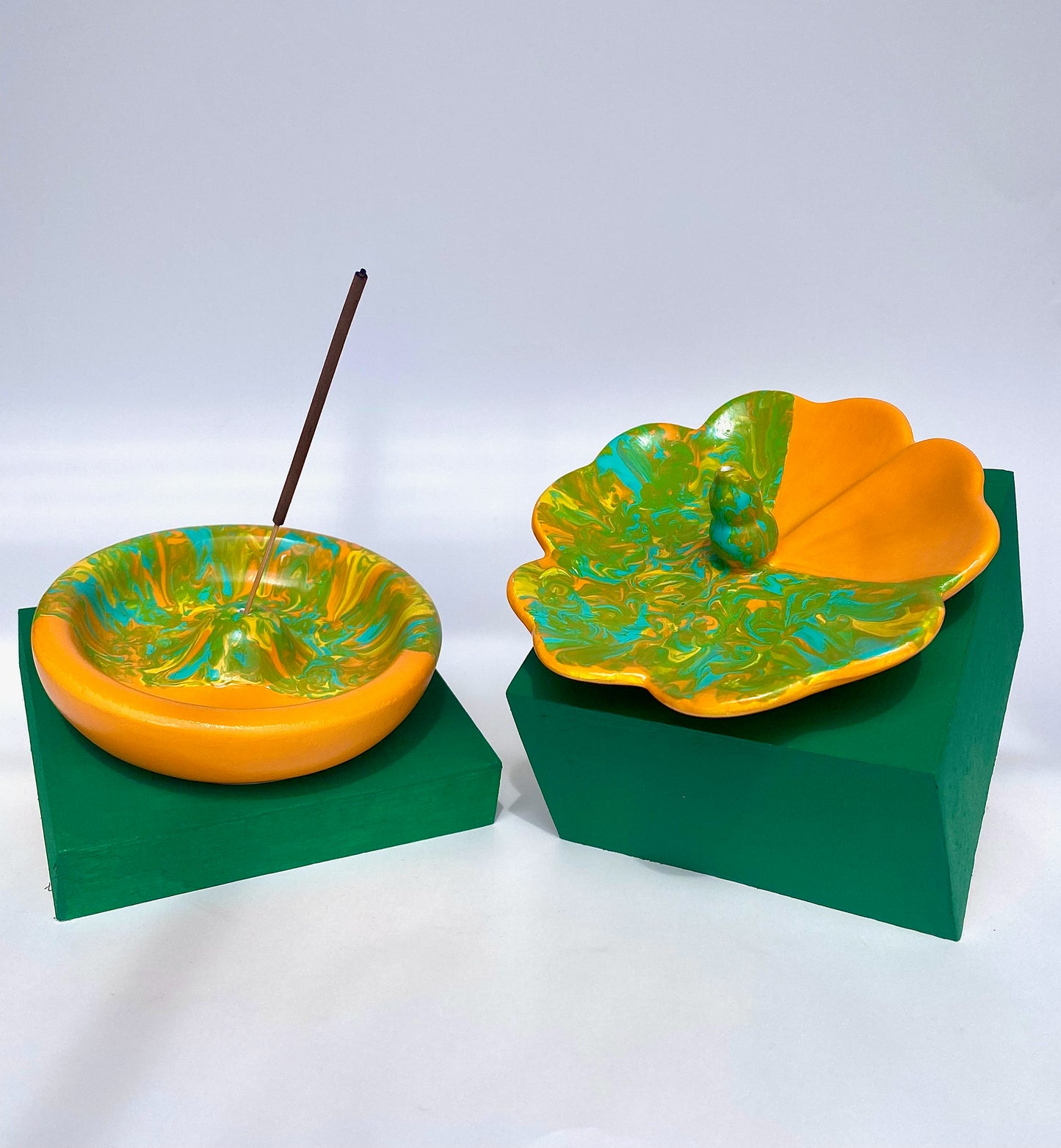 Tangerine Trees Incense Holder